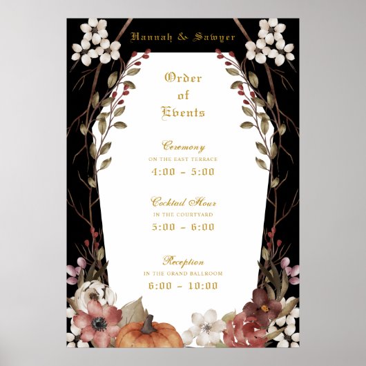 'Til Death Do ons Part Halloween Welcome Weddensch Poster (Voorkant)