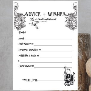 Til Death Do ons Part   Kaart voor advies per paar Notitiekaartje