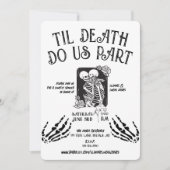 Til Death Do ons Part | Koeschower Invite | B+W Kaart (Voorkant)