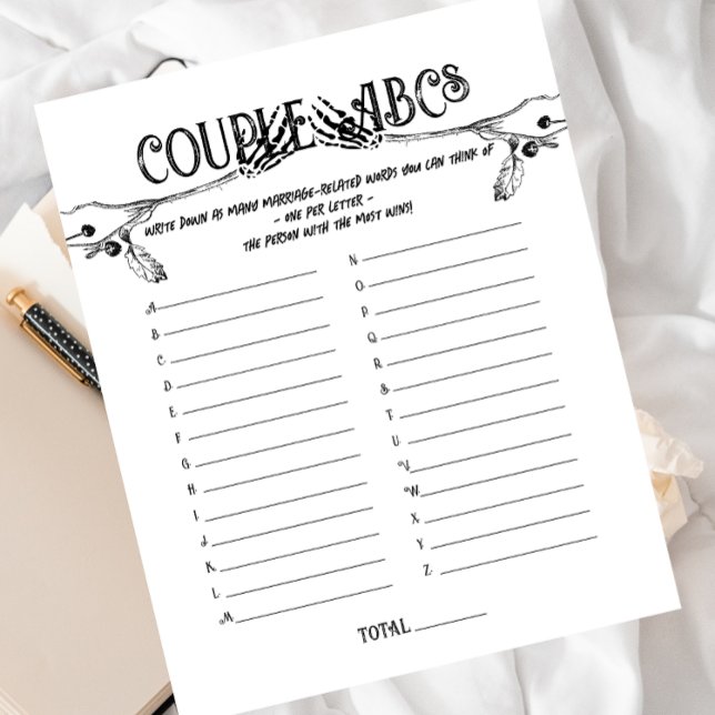 Til Death Do ons Part | Paar ABC-spel | B+W (Creator heeft geüpload)