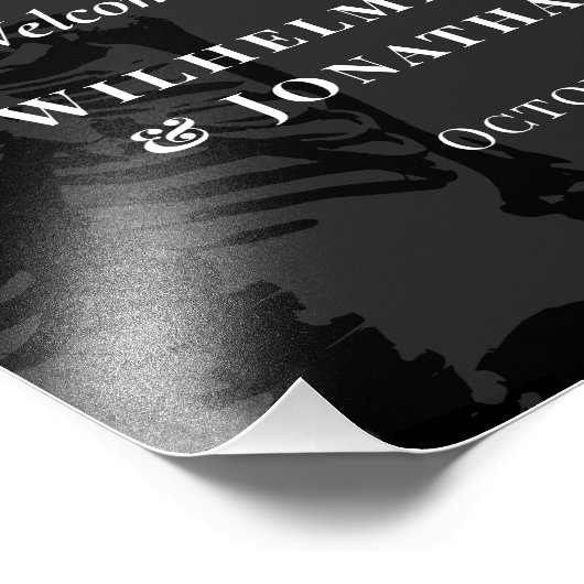 Til Death Do ons Part Skeleton Gothic Welcome Foto Afdruk (Hoek)