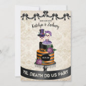 Til Death Do ons Part Skeleton Halloween Wedding Save The Date (Voorkant)