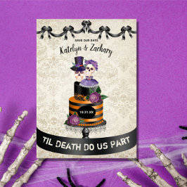 Til Death Do ons Part Skeleton Halloween Wedding Save The Date