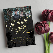 Til Death Do ons Part Skeleton Photo Save the Date