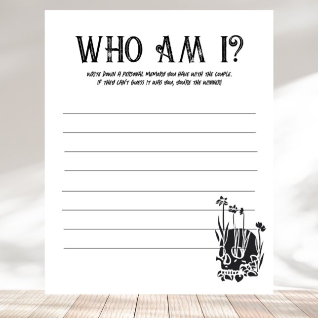 Til Death Do ons Part | Wie ben ik? Game | B+W (Creator heeft geüpload)