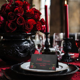 Til Death Do ons Party Gothic Red & Black Rozen Plaatskaartje