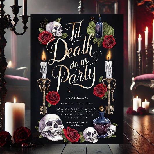 Til Death Do ons Party Halloween Vrijgezellenfeest Kaart