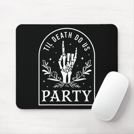 Til Death Do ons Party Retro Halloween Bachelorett Muismat (Met muis)