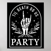 Til Death Do ons Party Retro Halloween Bachelorett Poster (Voorkant)