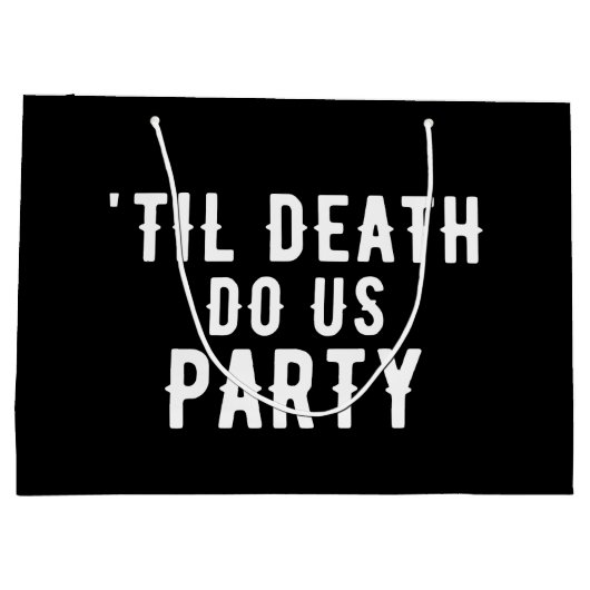 Til Death Do ons Party Vrijgezellenfeest Dank u Groot Cadeauzakje (Achterkant)