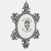 Til Death Do Us Grappig & Klassiek Halloween Tin Sneeuwvlok Ornament (Links)