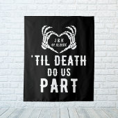 Til Death Do Us Part Achtergrond Bruiloft Feest Aa Wandkleed