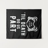 Til Death Do Us Part Achtergrond Bruiloft Feest Aa Wandkleed (Voorkant (horizontaal))