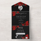 Til 'Death do us part All in One Wedding Invite All In One Uitnodiging (Binnen)
