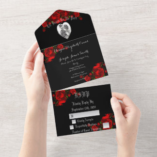 Til 'Death do us part All in One Wedding Invite Uitnodiging