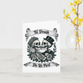 Til Death Do Us Part beroemd gemaakt door Skeleton Kaart (Gele Bloem)