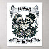 Til Death Do Us Part beroemd gemaakt door Skeleton Poster (Voorkant)