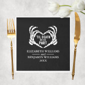 Til Death Do US Part Black Gothic Wedding Servet
