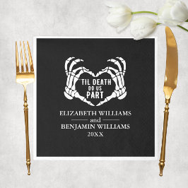 Til Death Do US Part Black Gothic Wedding Servet