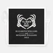Til Death Do US Part Black Gothic Wedding Servet