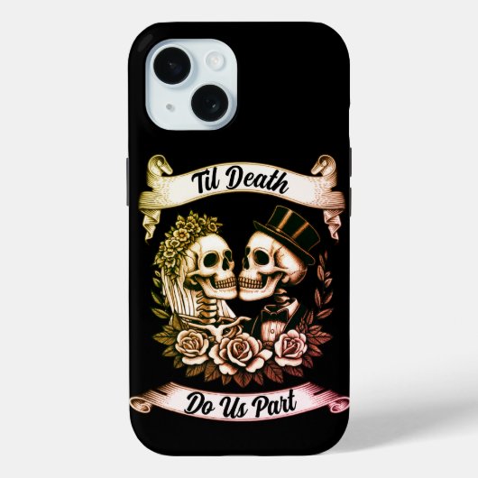 Til Death Do Us Part: Bruid & bruidegom skelet Case-Mate iPhone Case (Achterkant)