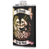 Til Death Do Us Part: Bruid & bruidegom skelet Heupfles (Links)