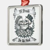 Til Death Do Us Part: Bruid & bruidegom skelet Metalen Ornament (Links)