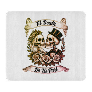 Til Death Do Us Part: Bruid & bruidegom skelet Snijplank