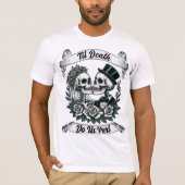 Til Death Do Us Part: Bruid & bruidegom skelet T-shirt (Voorkant)