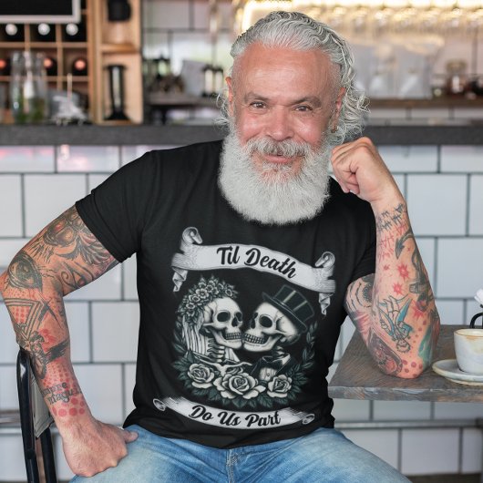 Til Death Do Us Part: Bruid & bruidegom skelet T-shirt