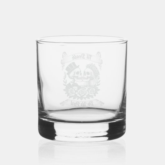 Til Death Do Us Part: Bruid & bruidegom skelet Whisky Glas (Voorkant)