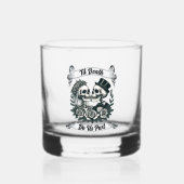 Til Death Do Us Part: Bruid & bruidegom skelet Whisky Glas (Achterkant)
