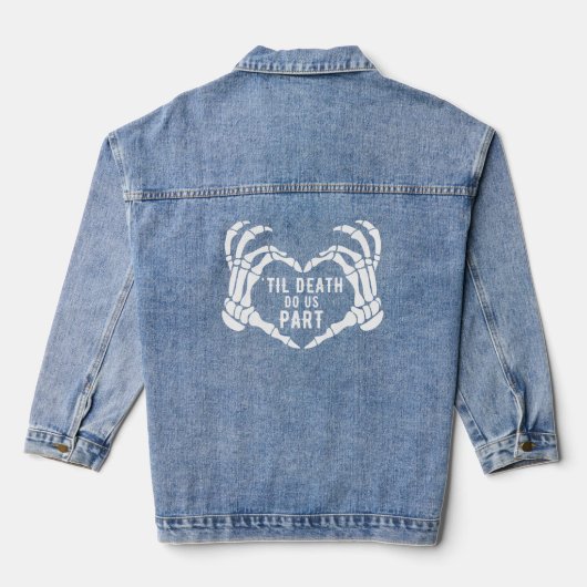 Til Death Do us Part Bruiloft bruid Denim Jacket (Achterkant)