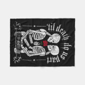 Til Death Do Us Part Couple Skeleton Halloween Men Fleece Deken (Voorkant (Horizontaal))