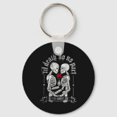 Til Death Do Us Part Couple Skeleton Halloween Men Sleutelhanger (Voorkant)