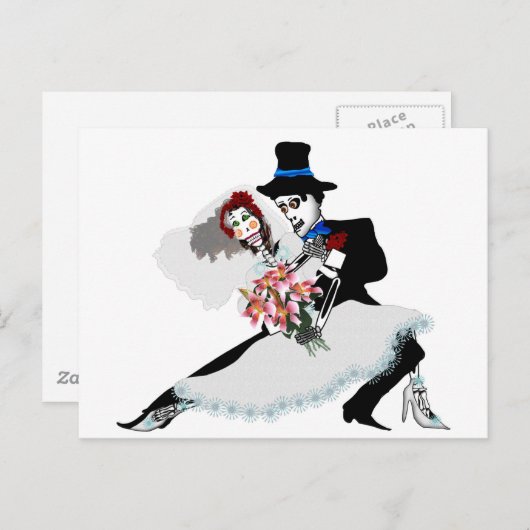 'Til Death Do Us Part - Dag van de Dode bruiloft Briefkaart (Voorkant / Achterkant)