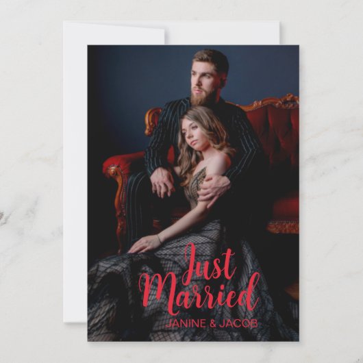 Til Death Do us Part Dark Gothic Bruiloft Aankondiging (Voorkant)