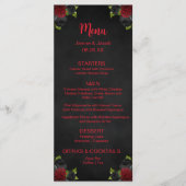 Til Death Do us Part Dark Gothic Moody Trouwmenu Menu (Voorkant)