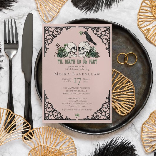 Til Death Do Us Part De heer en mevrouw Skulls Gro Kaart