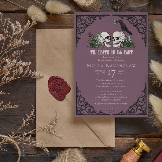 Til Death Do Us Part De heer en mevrouw Skulls Gro Kaart