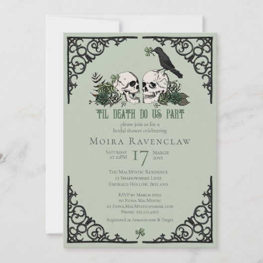 Til Death Do Us Part De heer en mevrouw Skulls Gro Kaart (Voorkant)