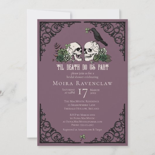 Til Death Do Us Part De heer en mevrouw Skulls Gro Kaart (Voorkant)