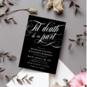 Til Death Do us Part Elegant Gothic Bruiloft Kaart