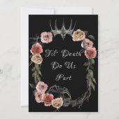 Til Death Do us Part Elegant Roos Halloween Gothic Kaart (Voorkant)