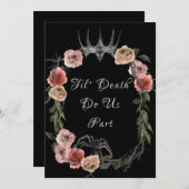 Til Death Do us Part Elegant Roos Halloween Gothic Kaart (Voorkant / Achterkant)