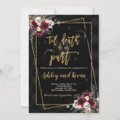 Til Death Do US Part Engagement Party Invitation Kaart (Voorkant)