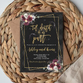 Til Death Do US Part Engagement Party Invitation Kaart