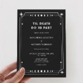 Til Death Do us Part Foto Halloween Bruiloft Kaart