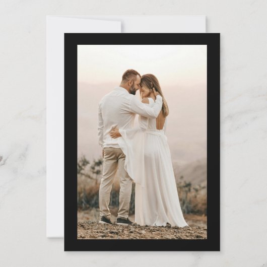 Til Death Do us Part Foto Halloween Bruiloft Kaart (Achterkant)