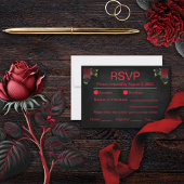 Til Death Do US Part Gothic Black RSVP Aankondiging